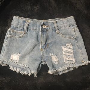 Girls 2XL (6/7) Distressed Denim Shorts